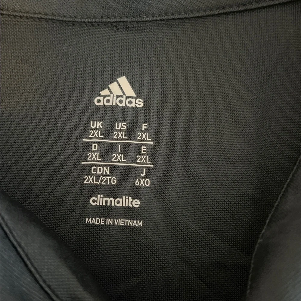 Adidas SL Benfico Football Club Logo Polo Dark Gray Size 2XL